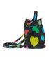 Hearts Print XS Bucket Bag, side view